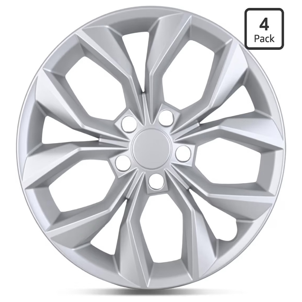 Set of 4 Silver Wheel Hubcaps - Picture 5 of 6